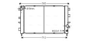 AUA2220 Chladič, chlazení motoru AVA QUALITY COOLING