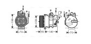 AUAK187 Kompresor, klimatizace AVA QUALITY COOLING