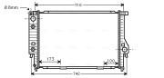BW2134 Chladič, chlazení motoru AVA QUALITY COOLING