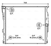 BW2548 Chladič, chlazení motoru AVA QUALITY COOLING