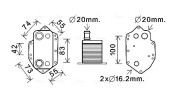 BW3554 Olejový chladič, motorový olej AVA QUALITY COOLING