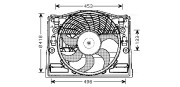 BW7514 Větrák, chlazení motoru AVA QUALITY COOLING