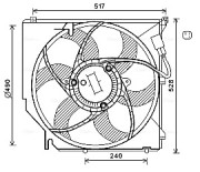 BW7520 Větrák, chlazení motoru AVA QUALITY COOLING