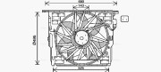 BW7564 Větrák, chlazení motoru AVA QUALITY COOLING