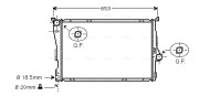 BWA2205 Chladič, chlazení motoru AVA QUALITY COOLING