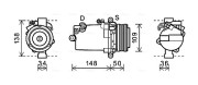 BWAK408 Kompresor, klimatizace AVA QUALITY COOLING