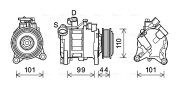 BWAK498 Kompresor, klimatizace AVA QUALITY COOLING