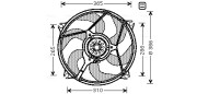 CN7529 Větrák, chlazení motoru AVA QUALITY COOLING