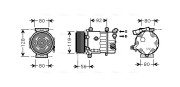 CNK255 Kompresor, klimatizace AVA QUALITY COOLING