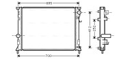 CR2097 Chladič, chlazení motoru AVA QUALITY COOLING