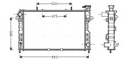 CR2117 Chladič, chlazení motoru AVA QUALITY COOLING