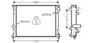 CR2138 Chladič, chlazení motoru AVA QUALITY COOLING