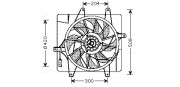 CR7505 Větrák, chlazení motoru AVA QUALITY COOLING