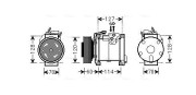 CRAK112 Kompresor, klimatizace AVA QUALITY COOLING