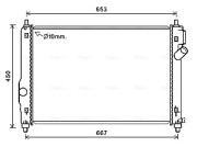 CT2064 Chladič, chlazení motoru AVA QUALITY COOLING