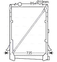 DF2031 Chladič, chlazení motoru AVA QUALITY COOLING