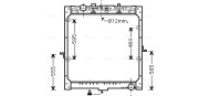DF2035 Chladič, chlazení motoru AVA QUALITY COOLING
