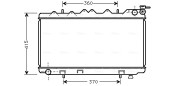 DN2135 Chladič, chlazení motoru AVA QUALITY COOLING