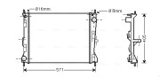 DN2235 Chladič, chlazení motoru AVA QUALITY COOLING