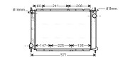 DN2250 Chladič, chlazení motoru AVA QUALITY COOLING