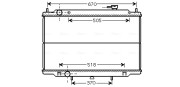 DN2302 Chladič, chlazení motoru AVA QUALITY COOLING
