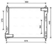 DN2354 Chladič, chlazení motoru AVA QUALITY COOLING