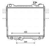 DN2418 Chladič, chlazení motoru AVA QUALITY COOLING