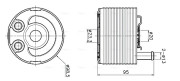 DN3483 Olejový chladič, motorový olej AVA QUALITY COOLING