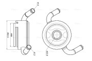 DN3492 Olejový chladič, motorový olej AVA QUALITY COOLING