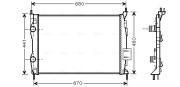DNA2278 Chladič, chlazení motoru AVA QUALITY COOLING