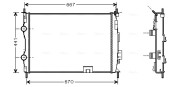 DNA2280 Chladič, chlazení motoru AVA QUALITY COOLING