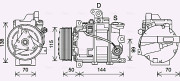 DNAK447 Kompresor, klimatizace AVA QUALITY COOLING