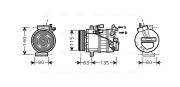 DNK336 Kompresor, klimatizace AVA QUALITY COOLING