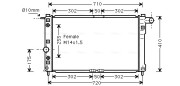 DW2010 Chladič, chlazení motoru AVA QUALITY COOLING