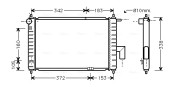 DWA2046 Chladič, chlazení motoru AVA QUALITY COOLING