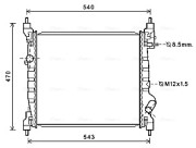 DWA2141 Chladič, chlazení motoru AVA QUALITY COOLING