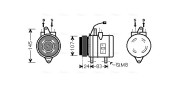 DWK096 Kompresor, klimatizace AVA QUALITY COOLING