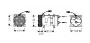 DZAK017 Kompresor, klimatizace AVA QUALITY COOLING