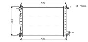 FDA2225 Chladič, chlazení motoru AVA QUALITY COOLING