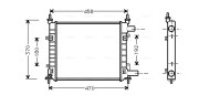 FD2257 Chladič, chlazení motoru AVA QUALITY COOLING