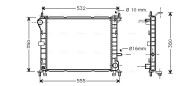 FD2263 Chladič, chlazení motoru AVA QUALITY COOLING