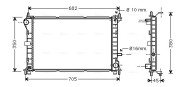 FD2265 Chladič, chlazení motoru AVA QUALITY COOLING