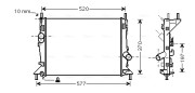 FD2368 Chladič, chlazení motoru AVA QUALITY COOLING