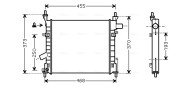 FD2372 Chladič, chlazení motoru AVA QUALITY COOLING