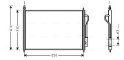 FD5268 Kondenzátor, klimatizace AVA QUALITY COOLING