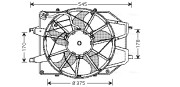 FD7509 Větrák, chlazení motoru AVA QUALITY COOLING