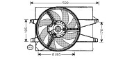 FD7541 Větrák, chlazení motoru AVA QUALITY COOLING