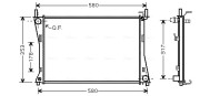 FDA2325 Chladič, chlazení motoru AVA QUALITY COOLING