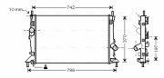 FDA2369 Chladič, chlazení motoru AVA QUALITY COOLING