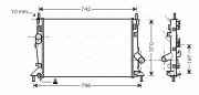 FDA2370 Chladič, chlazení motoru AVA QUALITY COOLING